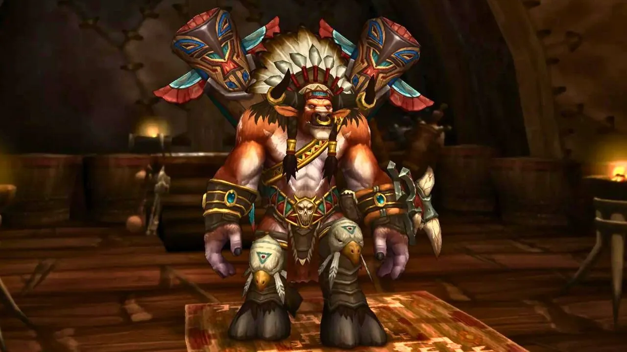 The Tauren race which can be a hunter in WoW