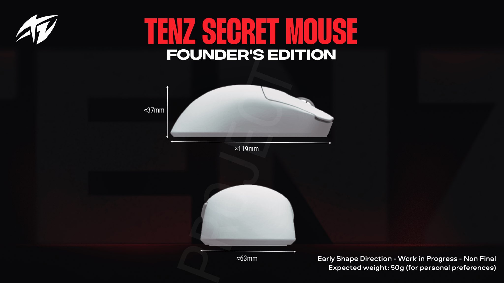 "Super early prototype" of TenZ's mouse