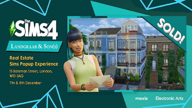The Sims 4 popup event advertisement