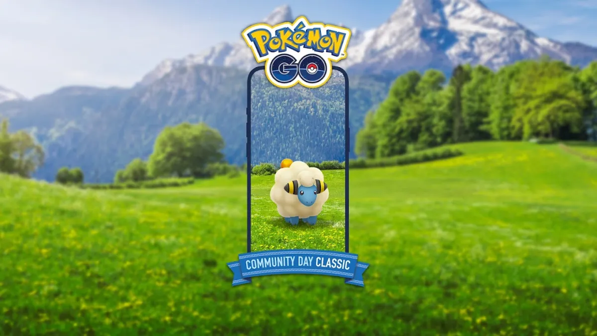 Mareep in focus for the Community Day spotlight.