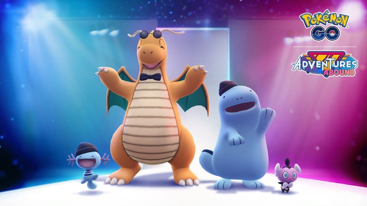 Dragonite and friends wearing new Pokemon Go costumes.
