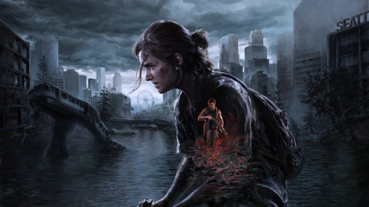 Promotional artwork of Ellie and Abby for The Last of Us Part 2 Remastered