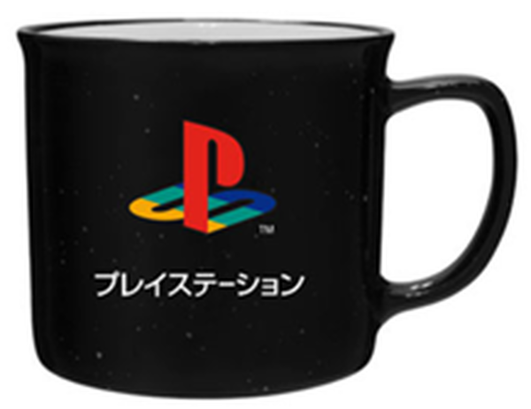 A promotional image of the PlayStation heritage mug from the PlayStation Gear website.