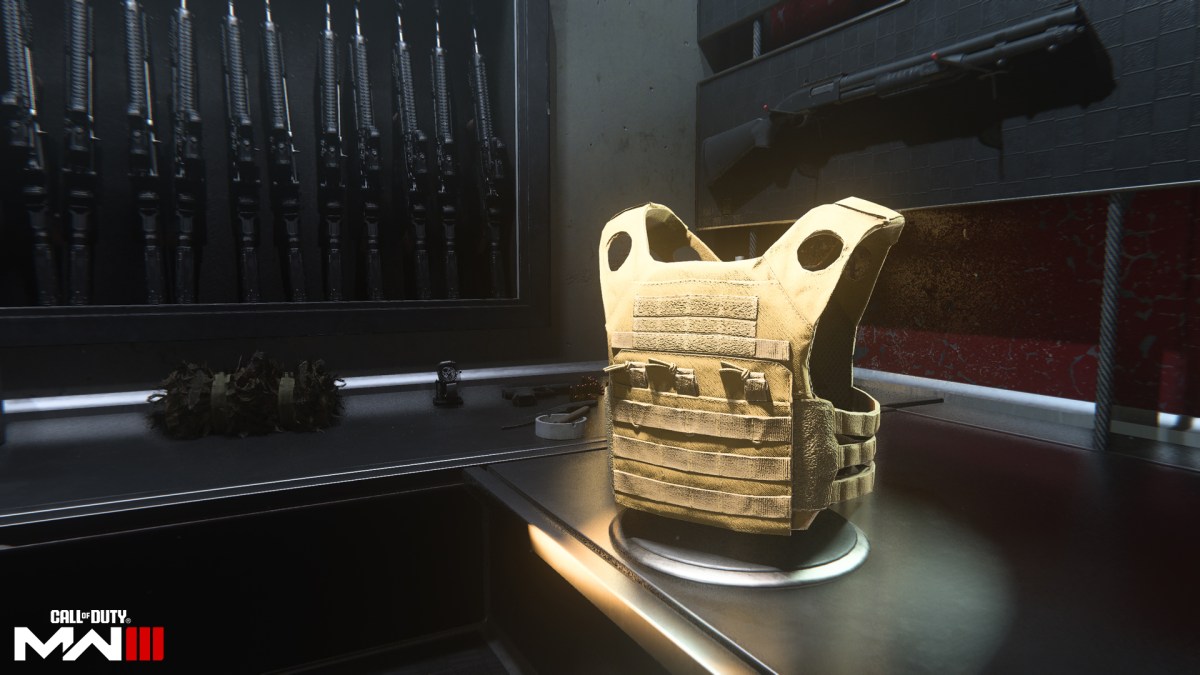 A screenshot of the Assassin Vest on a table in MW3