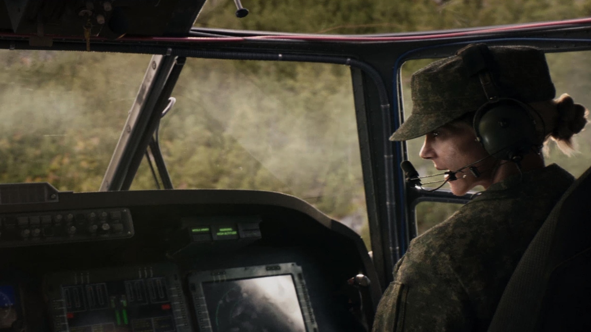 MW3: Kate Laswell inside helicopter for mission cutscene