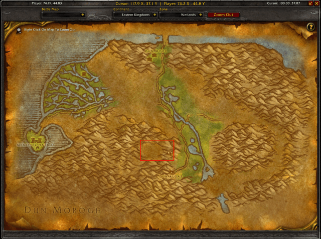 Carrodin location in Wetlands in WoW Classic Season of Discovery.