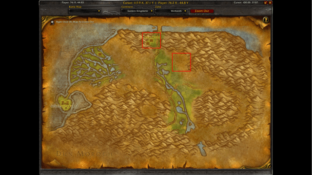 The location of Dark Iron Dwarves in Wetlands in WoW Classic Season of Discovery.