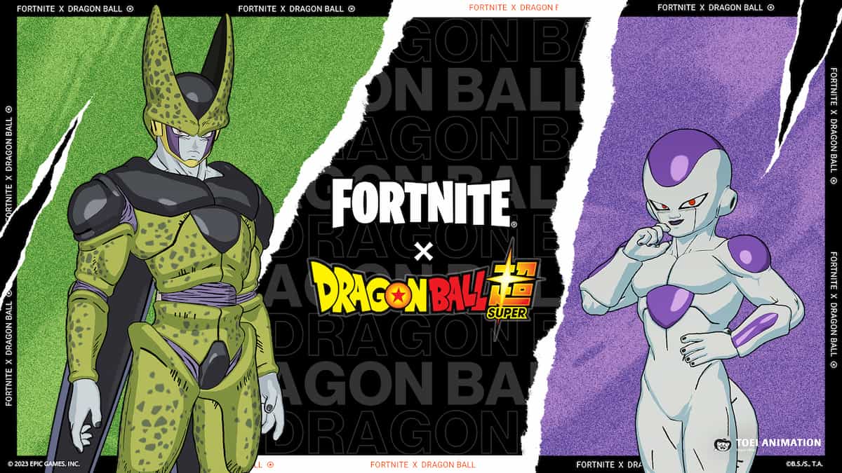 Cell and Frieza in Fortnite.