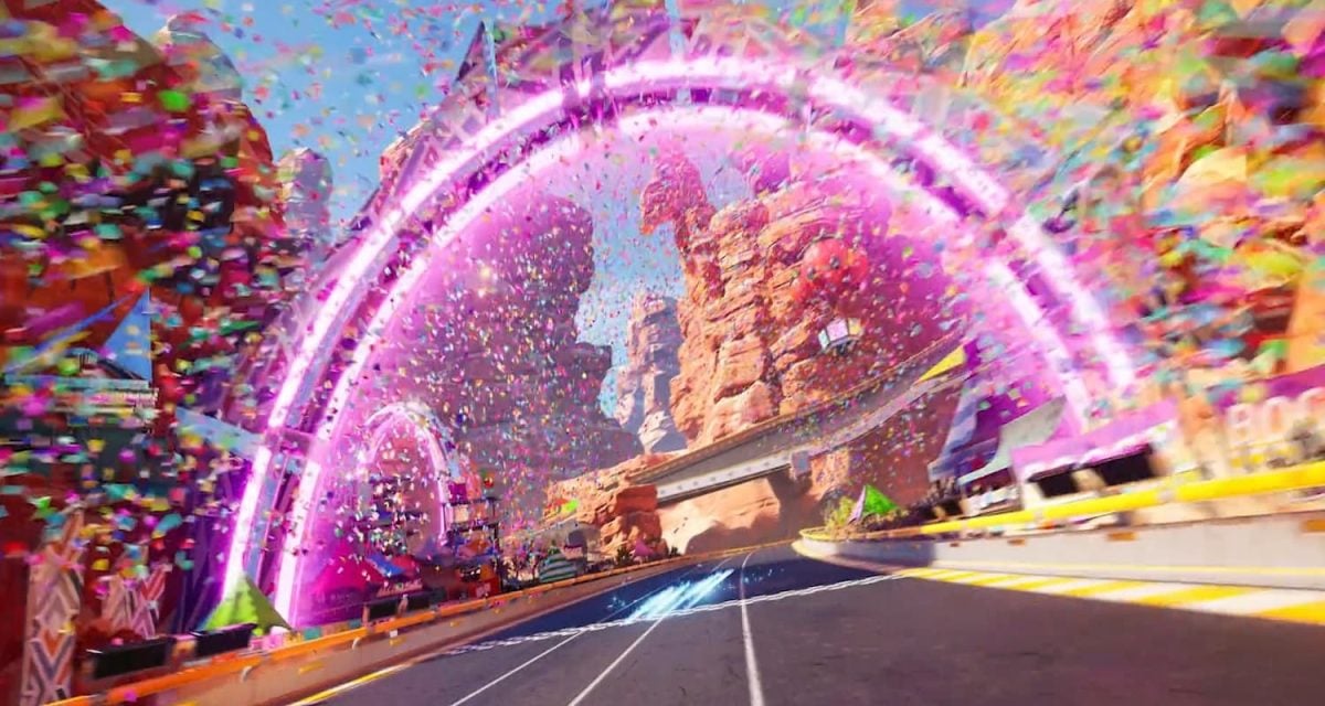 The start and end line for Fortnite Rocket Racing