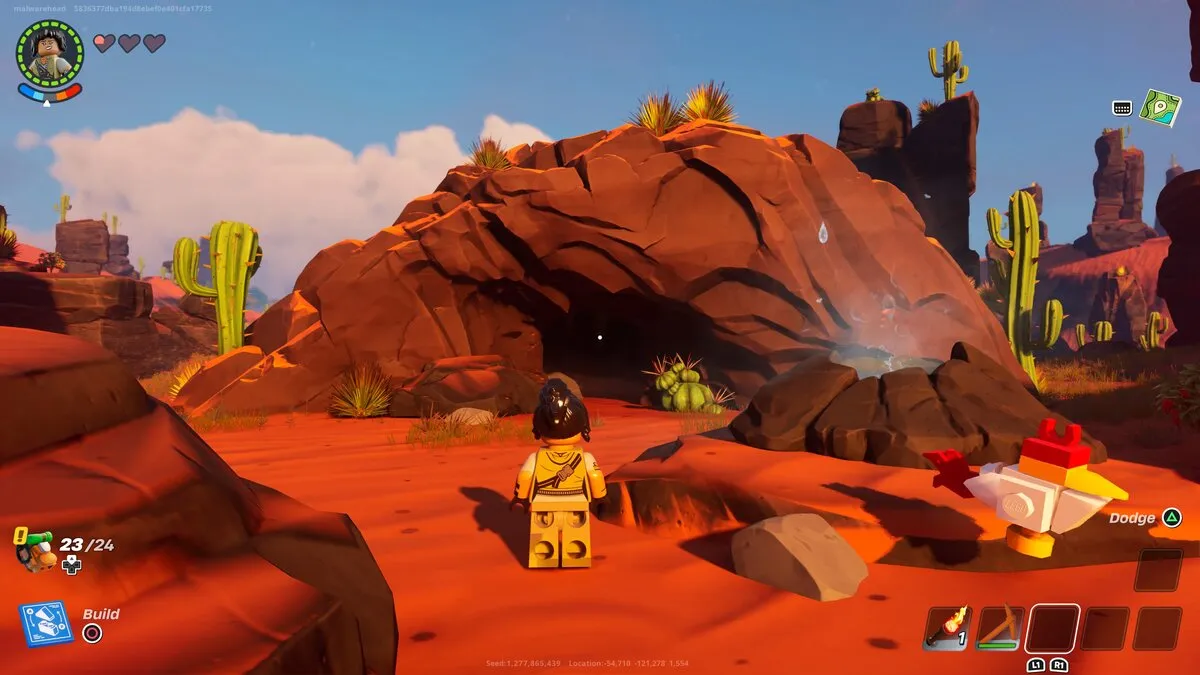 How to find the Dry Valley Mesas Desert Biome in LEGO Fortnite