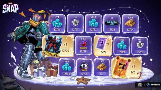 Marvel Snap Winterverse daily login rewards