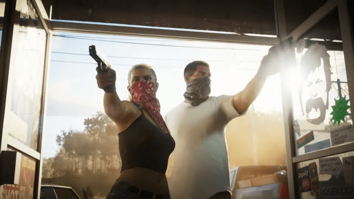 GTA 6 Lucia and Jason in a robbery
