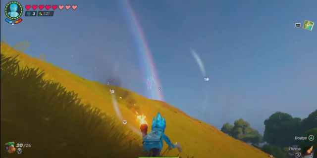 Players have to follow the rainbow during daytime to find the cloud.