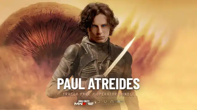 An image of the Paul Atreides operator skin in MW3 and Warzone.