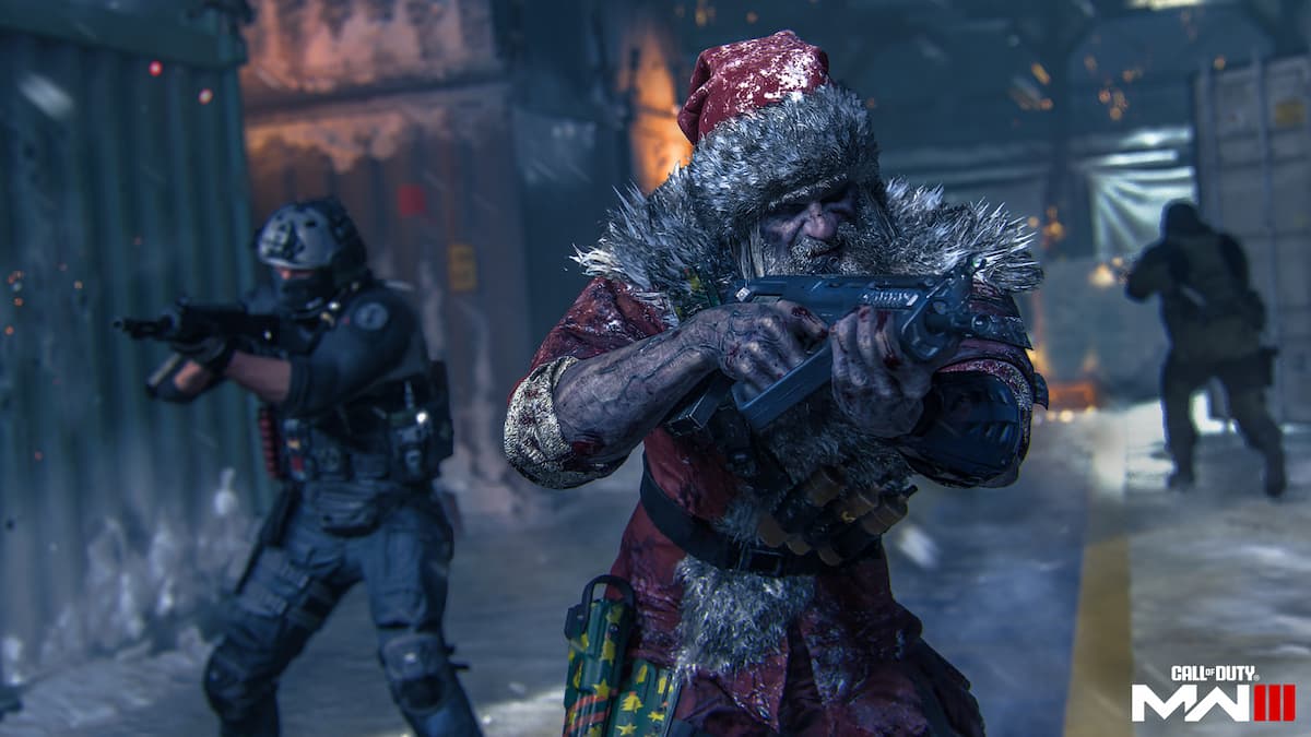 Zombie Santa fights in MW3's CODMAS update.