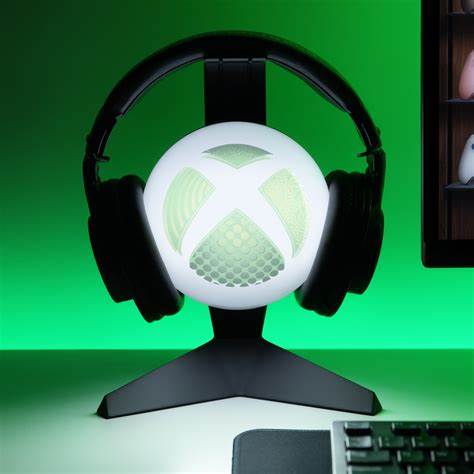 A promotional image of the Xbox light up headset stand from Paladone.