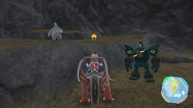 Cyndaquil's location in a cave in Pokémon Scarlet and Violet