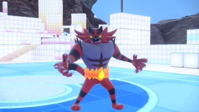 Incineroar ready to fight in Pokémon Scarlet and Violet