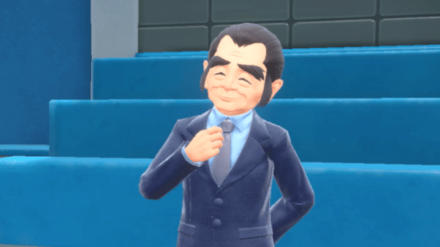 Snacksworth smiling in Pokémon Scarlet and Violet