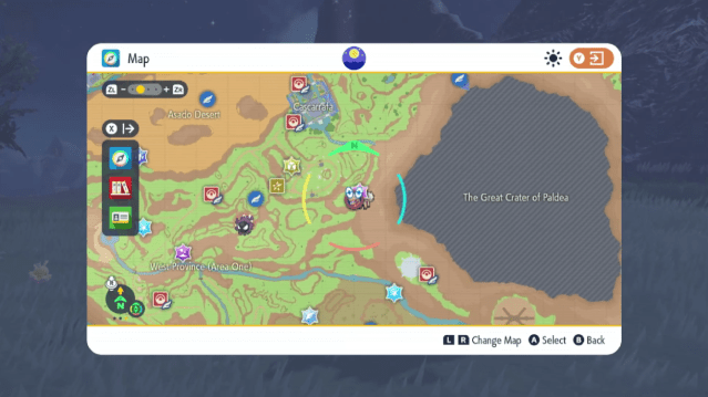 Terrakion's map location in Pokémon Scarlet and Violet
