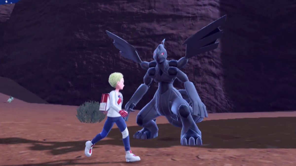Zekrom standing in front of the trainer in Pokémon Scarlet and Violet