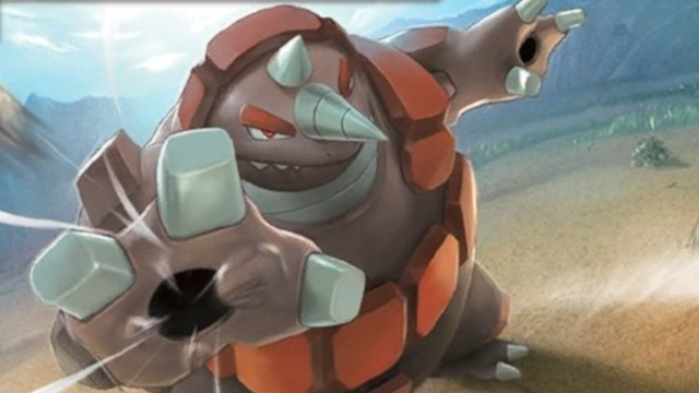 An image of Rhyperior from the Pokemon TCG.