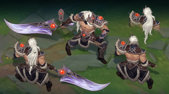 In-game art for Victorious Tryndamere in League of Legends