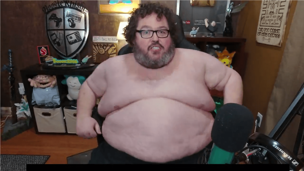 Boogie2988 naked on livestream.