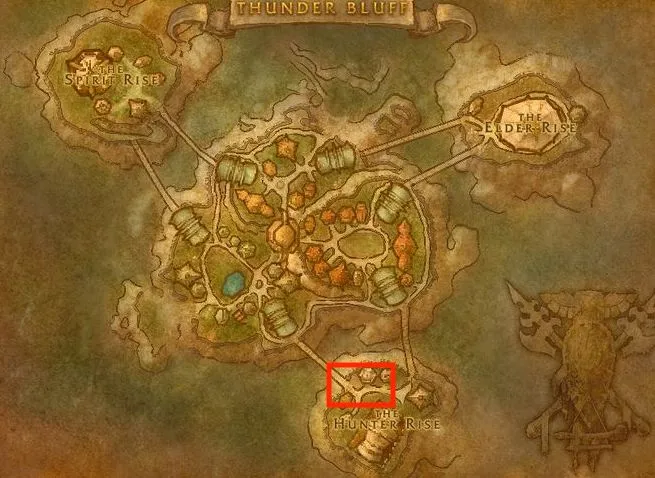 Thunder Bluff map in WoW.