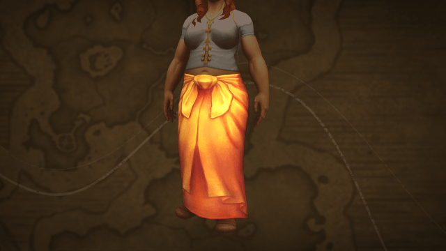 WoW character wearing Trader’s Carrot Sarong