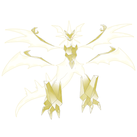Ultra Necrozma has been freed of its prisms, releasing light in the form of a four-armed dragon.