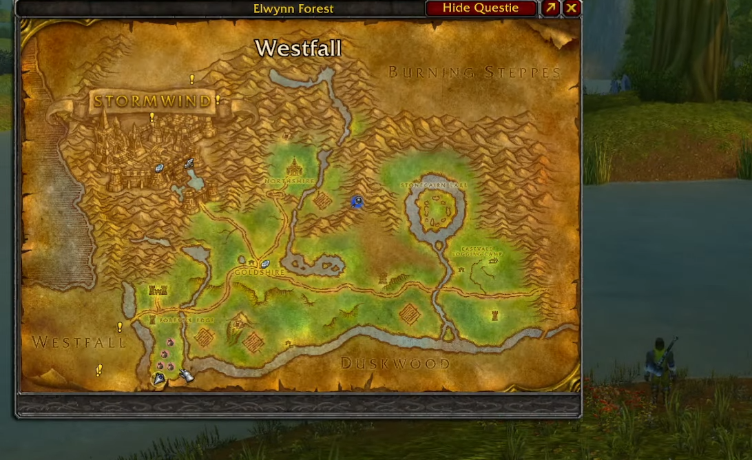 Image of the map in World of Warcraft, showing the location of Ada Gelhardt.