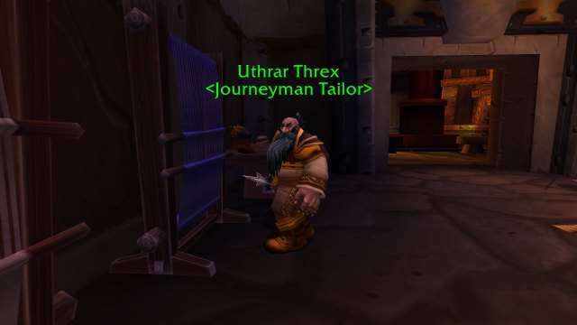 Tailoring trainer in WoW Classic Season of Discovery.