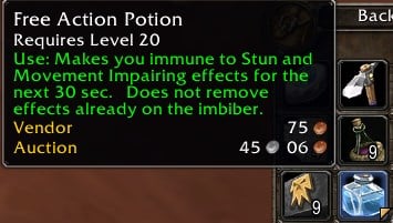 A Free Action Potion with the description