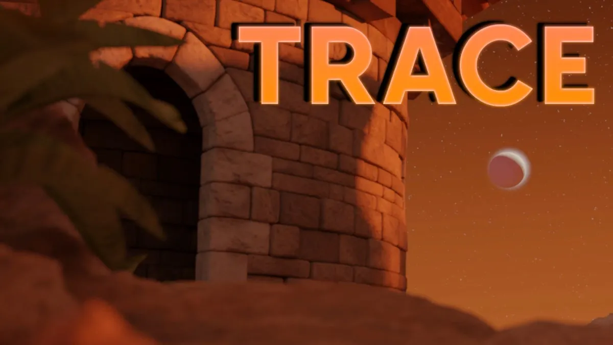 The trace logo next to a castle tower