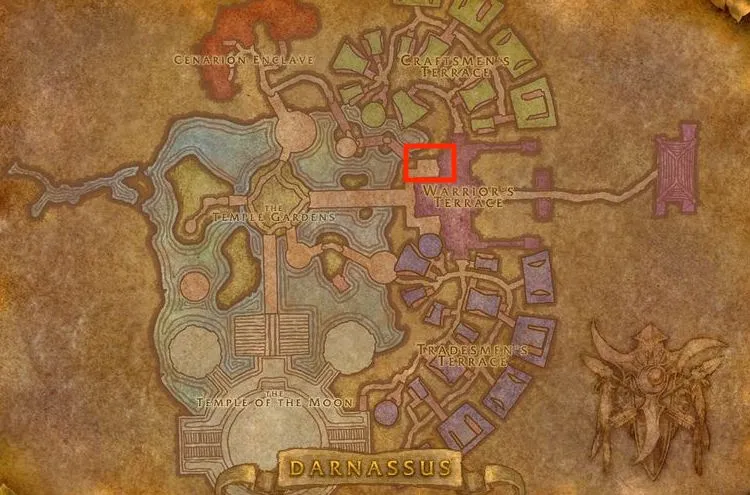 Darnassus map in WoW.