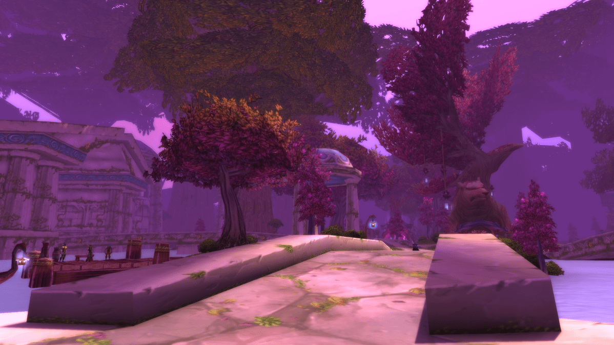 The Night Elf capitol city Darnassus as it appears in WoW Classic.