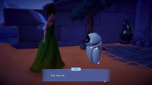 The player talking to Eve about Wall-E.