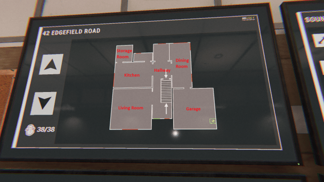 A map of the first floor with all rooms marked.