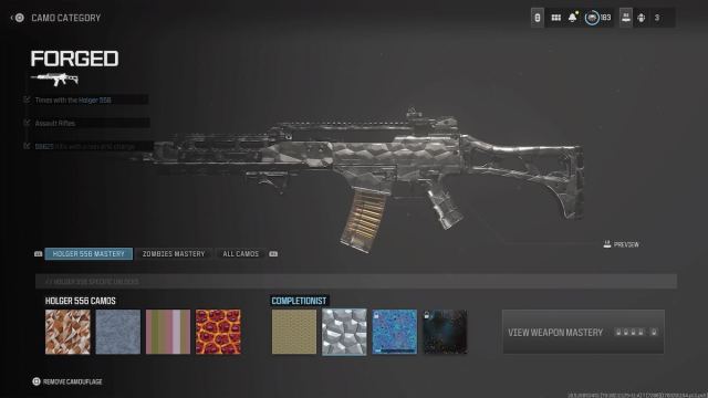 The Forged Camo in MW3, shown on a rifle.