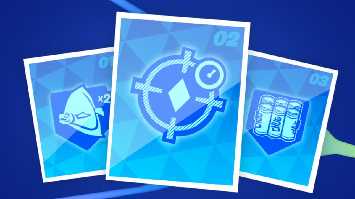Fortnite augment icons on a blue background