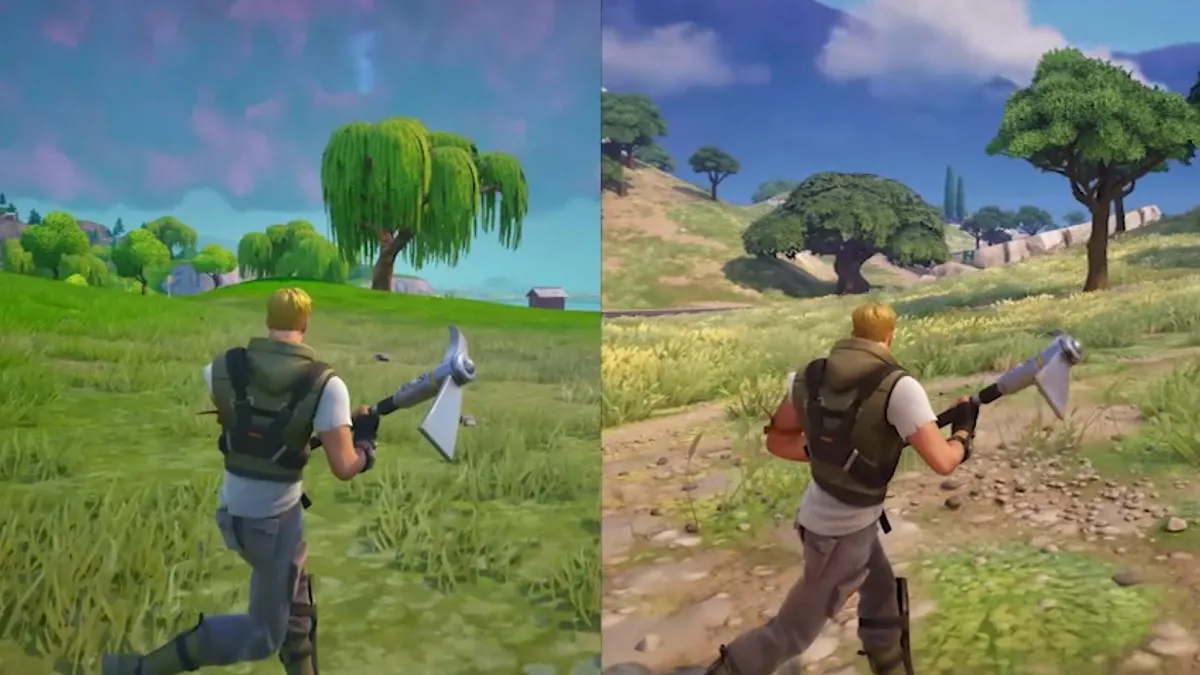 Fortnite Chapter 4, PS4 - PS4 Pro - PS5, Graphics Comparison