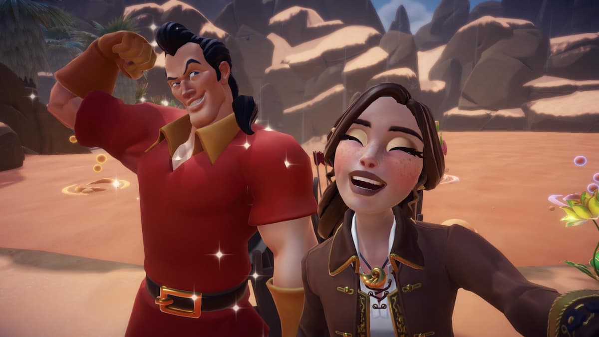 The player taking a selfie with Gaston.