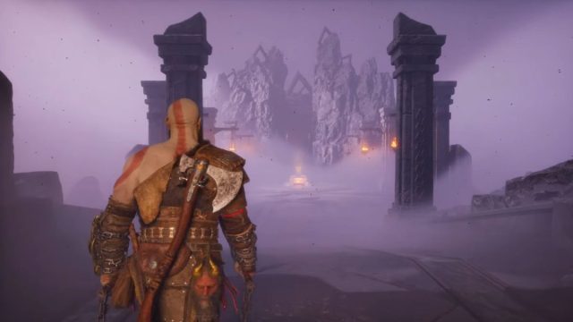 kratos entering arena in god of war ragnarok valhalla dlc