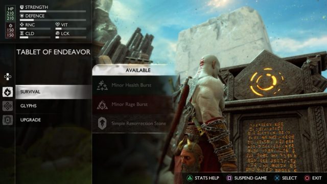 kratos using tablet of endeavor in god of war ragnarok valhalla dlc
