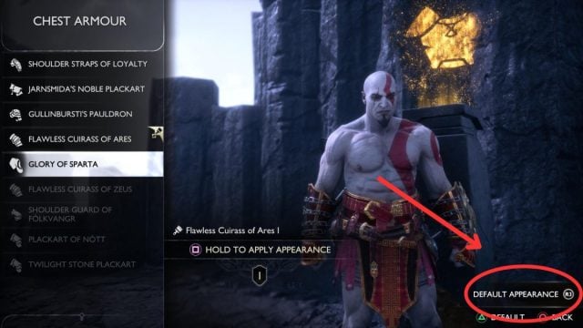young kratos option in god of war valhalla dlc