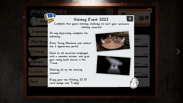The description for the 2023 Holiday event.