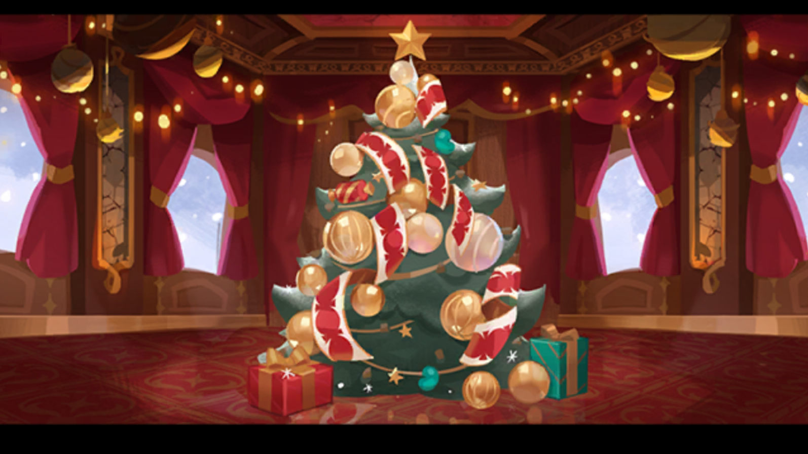 Christmas tree from Cookie Run Kingdom Holiday Express event.