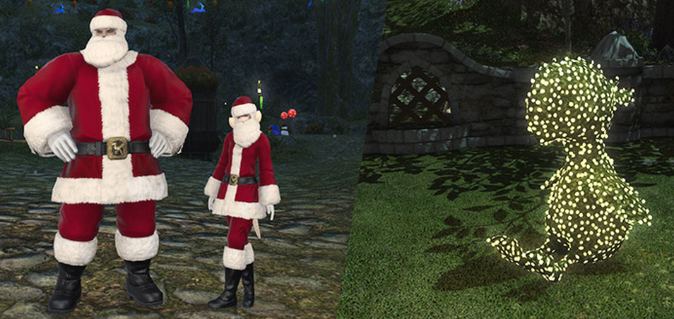 Santa outfit and Chocobo illumination.