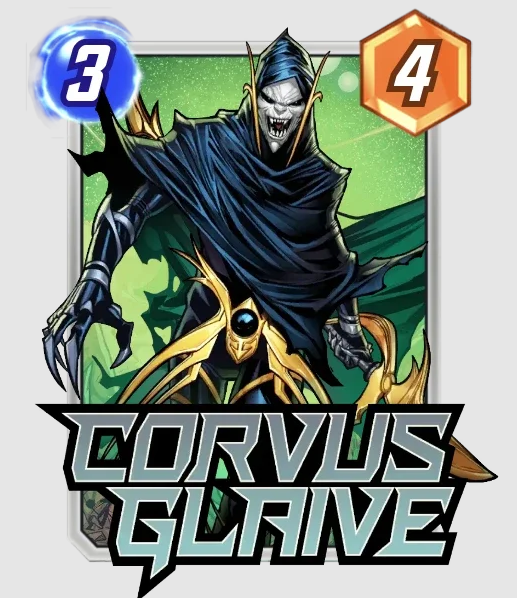 Marvel Snap card Corvus Glaive.